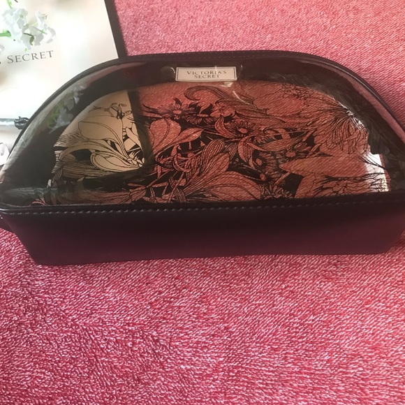 Victoria’s Secret Beauty Bag Clear Floral Print NEW - Picture 4 of 7